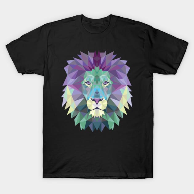 Fractal Lion T-Shirt by SandiTyche